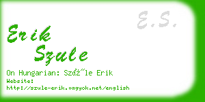 erik szule business card